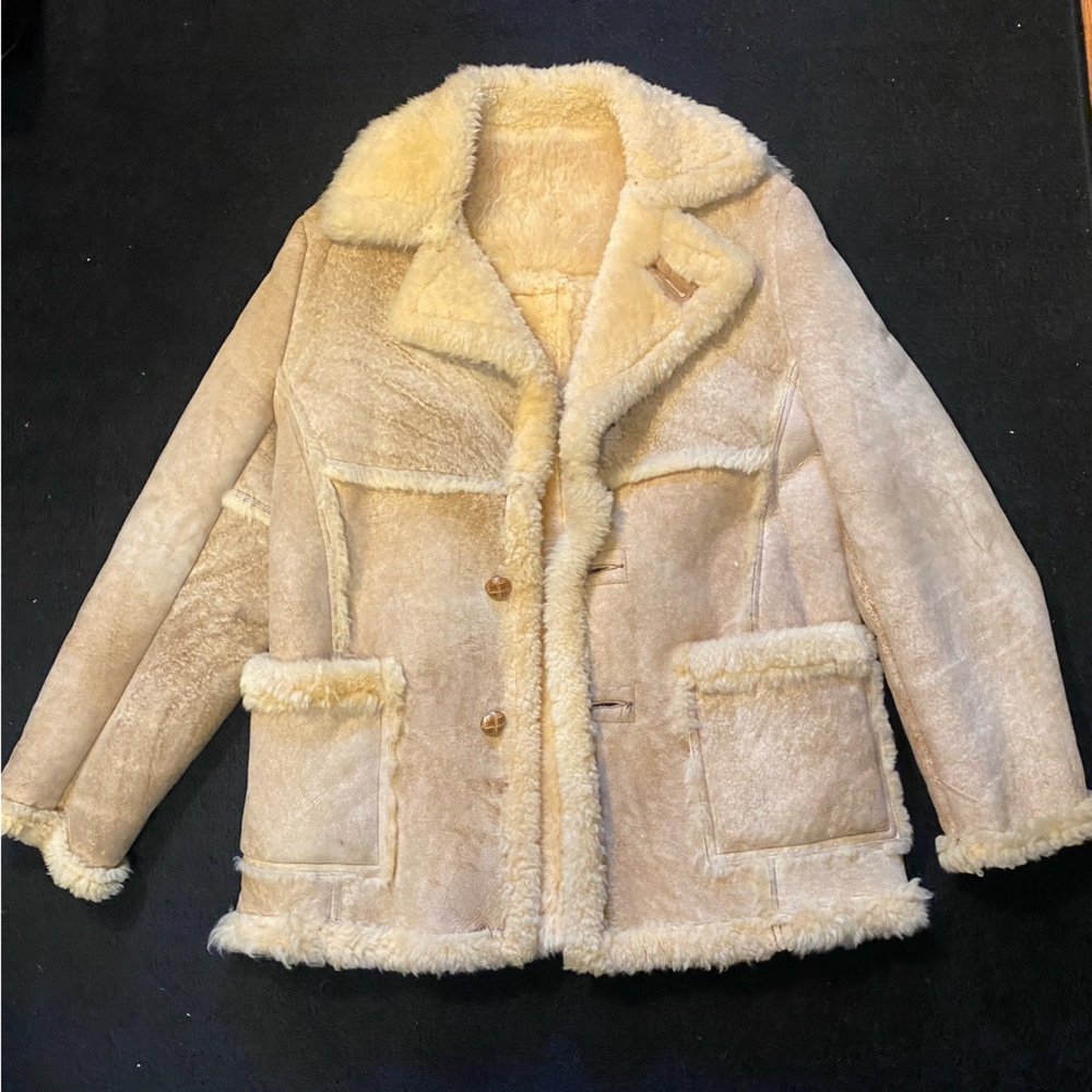 Schott N.Y.C Sportswear Vintage 70s Sheepskin Jacket Size 42
